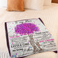 Family To Me You Are The World Little Girl Flannel Blanket For Cozy Bedroom Sofa Decor