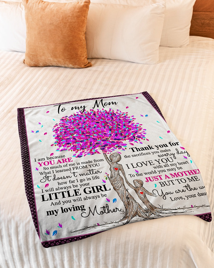 Family To Me You Are The World Little Girl Flannel Blanket For Cozy Bedroom Sofa Decor