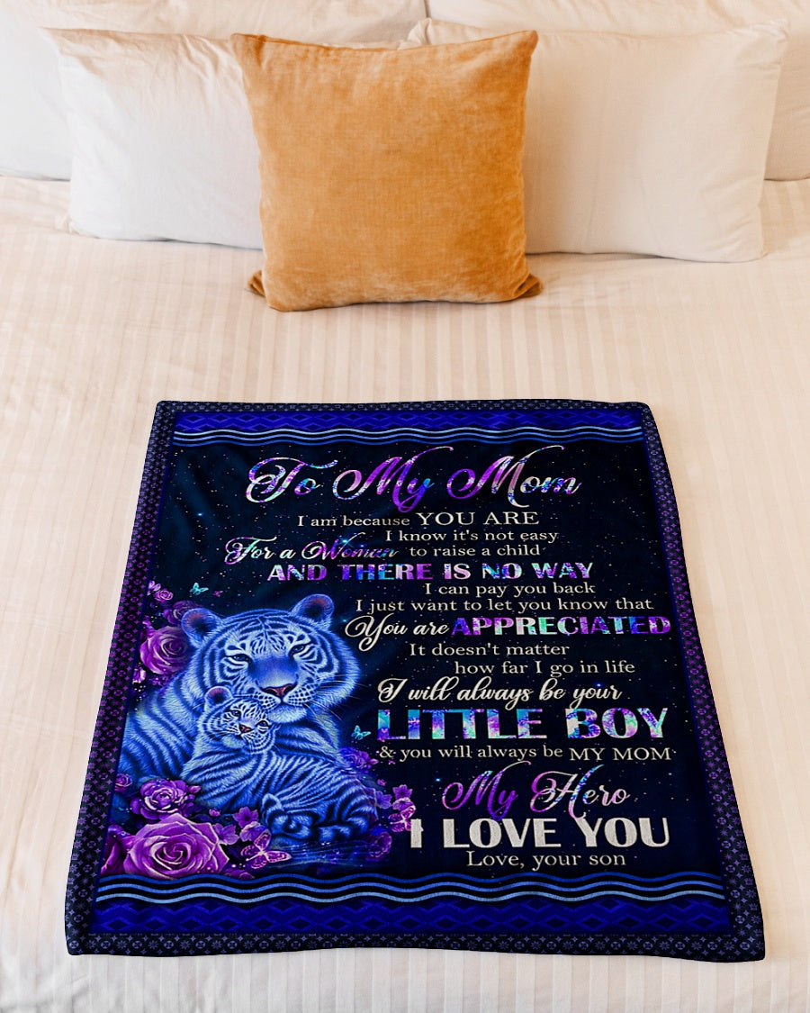 Tiger To Me You Are The World Little Boy Flannel Blanket For Cozy Bedroom Sofa Decor