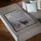 Deer My Heart Daughter Gift Flannel Blanket For Cozy Bedroom Sofa Decor