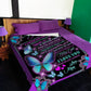 Butterfly I Love You Daughter Gift Be Safe Flannel Blanket For Cozy Bedroom Sofa Decor