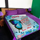 Butterfly You Are My Sunshine Daughter Gift Flannel Blanket For Cozy Bedroom Sofa Decor