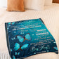 Butterfly Straighten Your Crown Daughter Gift Flannel Blanket For Cozy Bedroom Sofa Decor