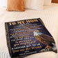 Eagle To My Mom You Are The World Flannel Blanket For Cozy Bedroom Sofa Decor