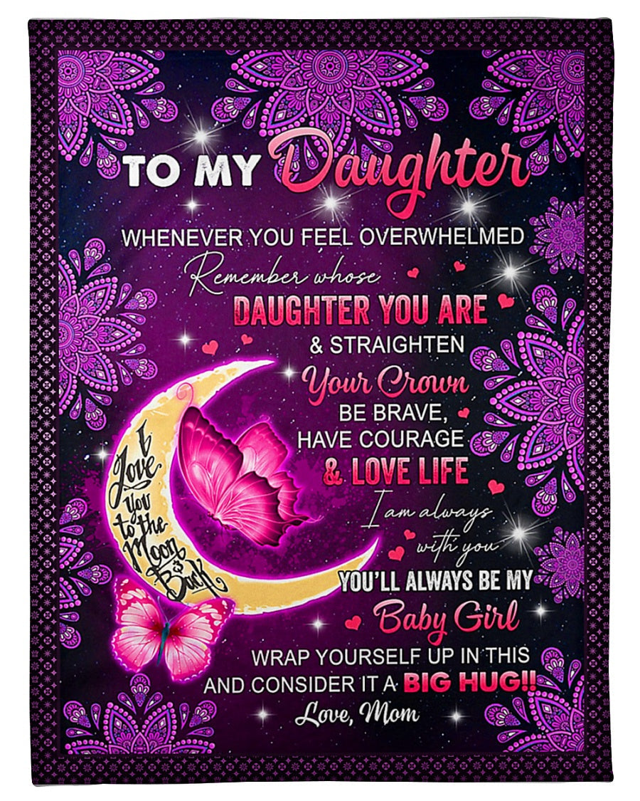 Butterfly I Am Always With You Daughter Gift Flannel Blanket For Cozy Bedroom Sofa Decor