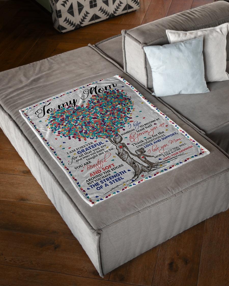 Family I Love You To The Moon And Back Flannel Blanket For Cozy Bedroom Sofa Decor