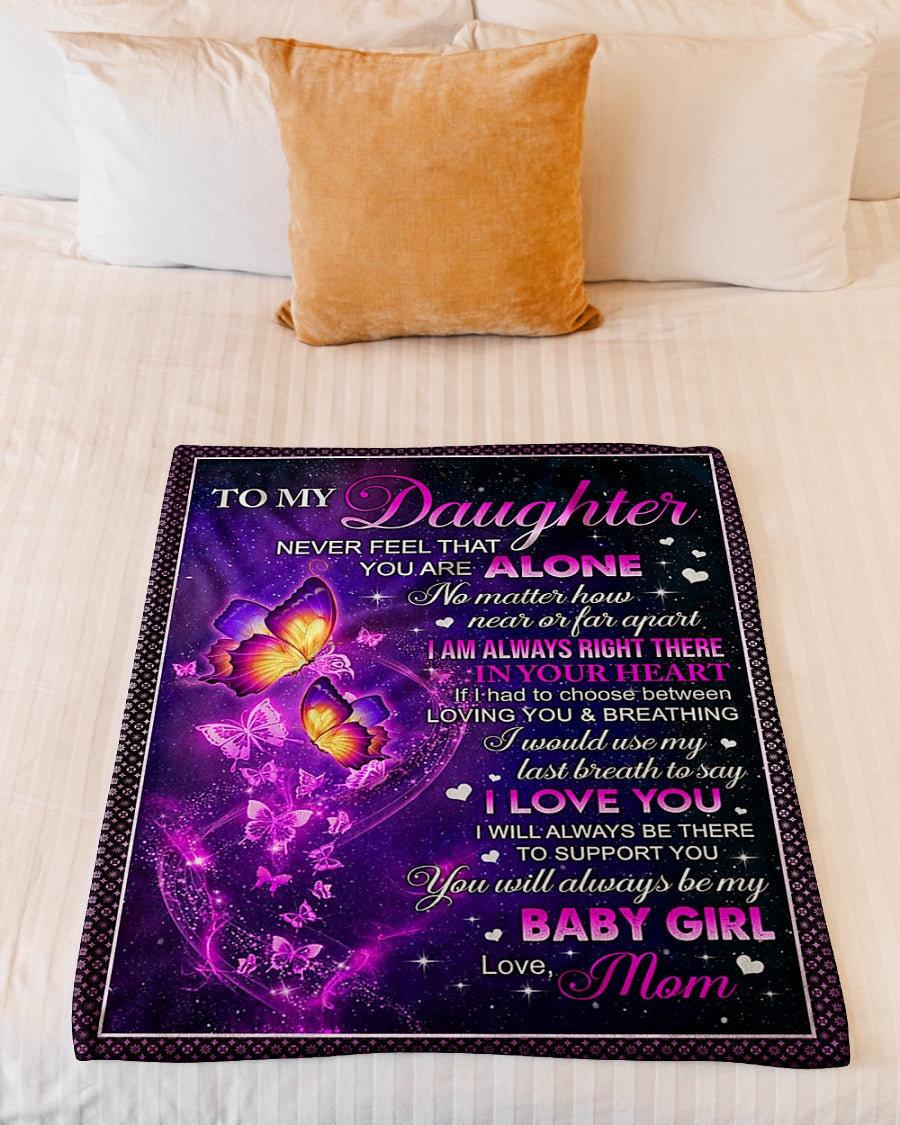 Butterfly Baby Girl Gift For You Flannel Blanket For Cozy Bedroom Sofa Decor