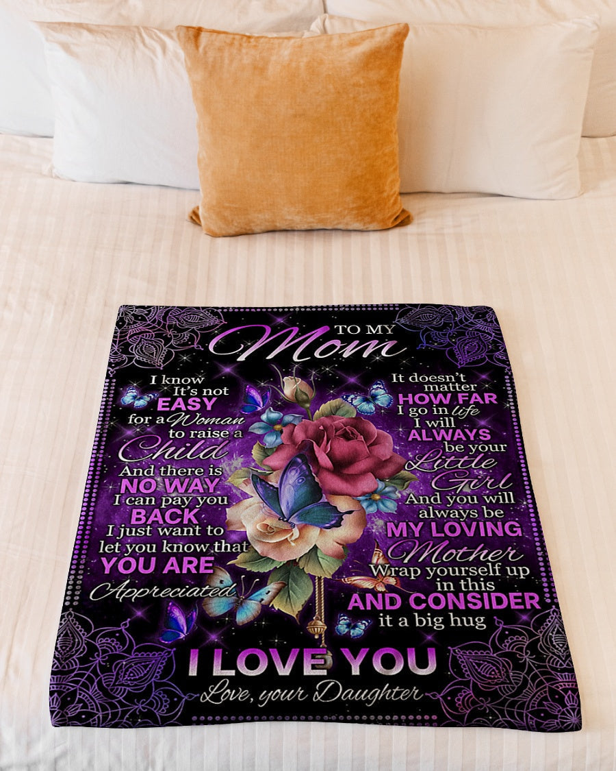 Rose I Loved You My Whole Life Mother Flannel Blanket For Cozy Bedroom Sofa Decor
