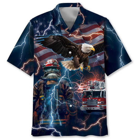 Respect Firefighter Hawaiian Shirt For Resort Trips, Coastal Parties, And Warm Weather Style