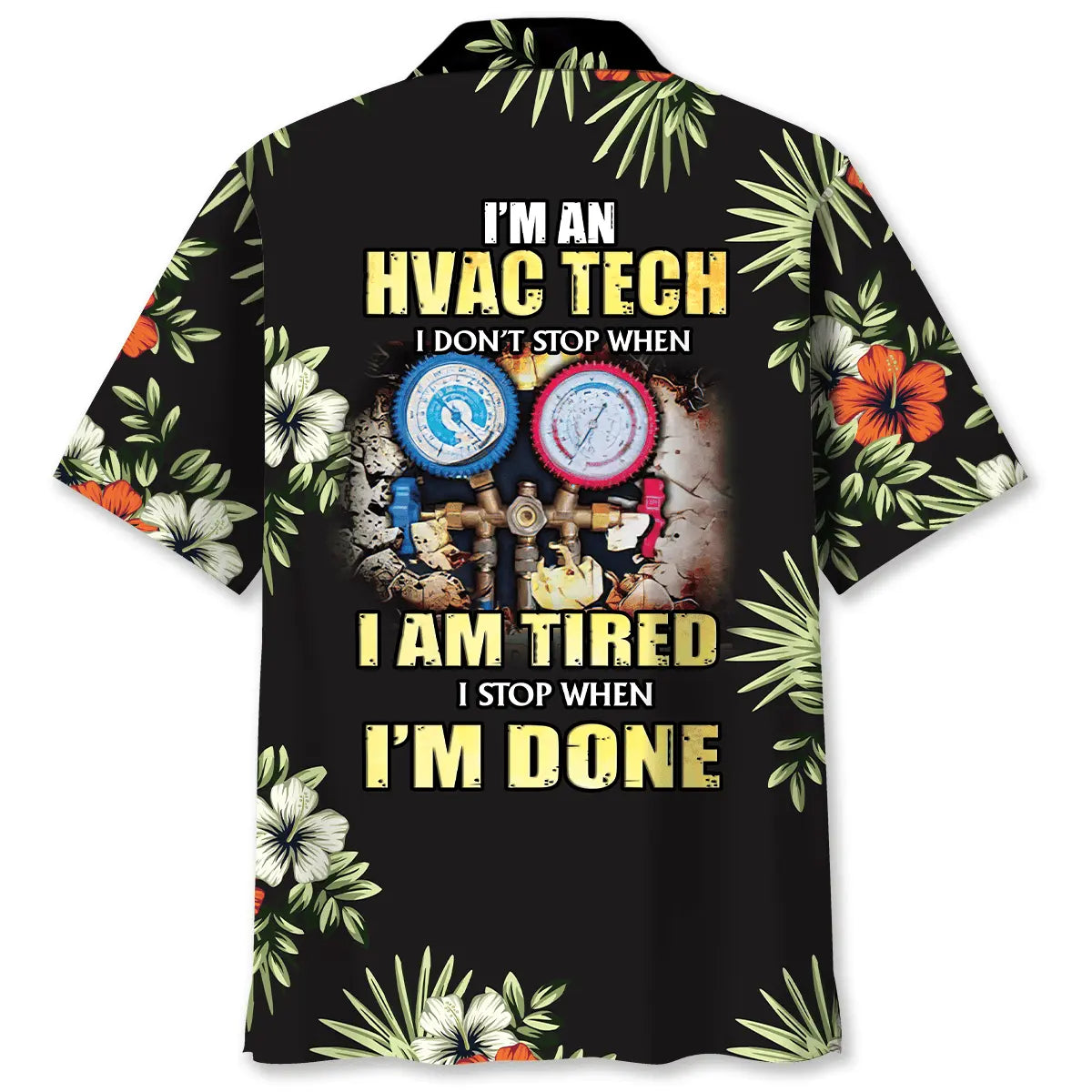Retired HVAC Technician Hawaiian Shirt For Summer Vacation, Beach Travel, And Casual Wear