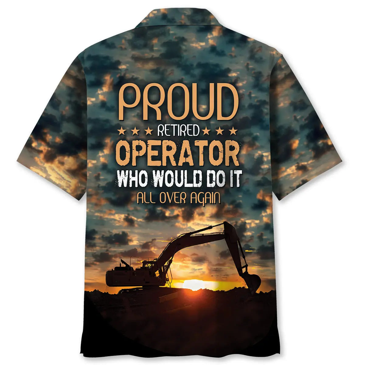 Retired Operator Excavator Hawaiian Shirt For Poolside Gathering, Vacation Cruise, And Beachside Style