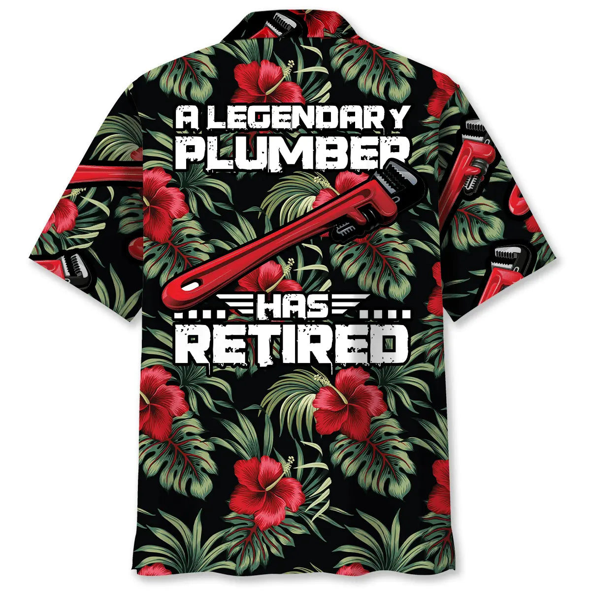 Retired Plumber Hawaiian Shirt For Family Vacation, Summer Gathering, And Coastal Casual Wear