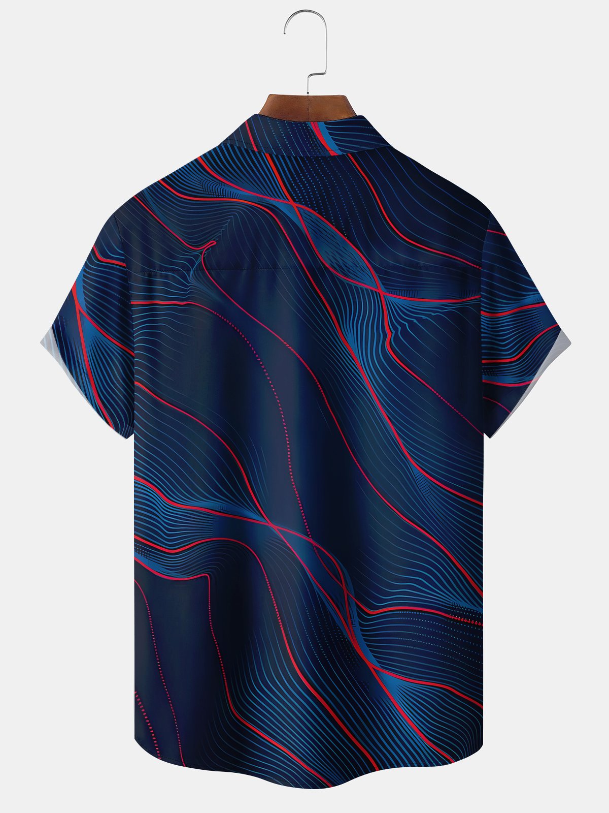 Retro 3D Art Gradient Lines Geometric Hawaiian Shirt