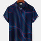 Hawaiian Shirt / Adults / S Retro 3D Art Gradient Lines Geometric Hawaiian Shirt