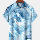 Psychedelic Retro Abstract Creative Gradient Hawaiian Shirt For Summer Vacation, Beach Travel, And Casual Wear