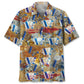 Retro Accordion Hawaiian Shirt For Beach Days, Summer Outings, And Thoughtful Gift Giving