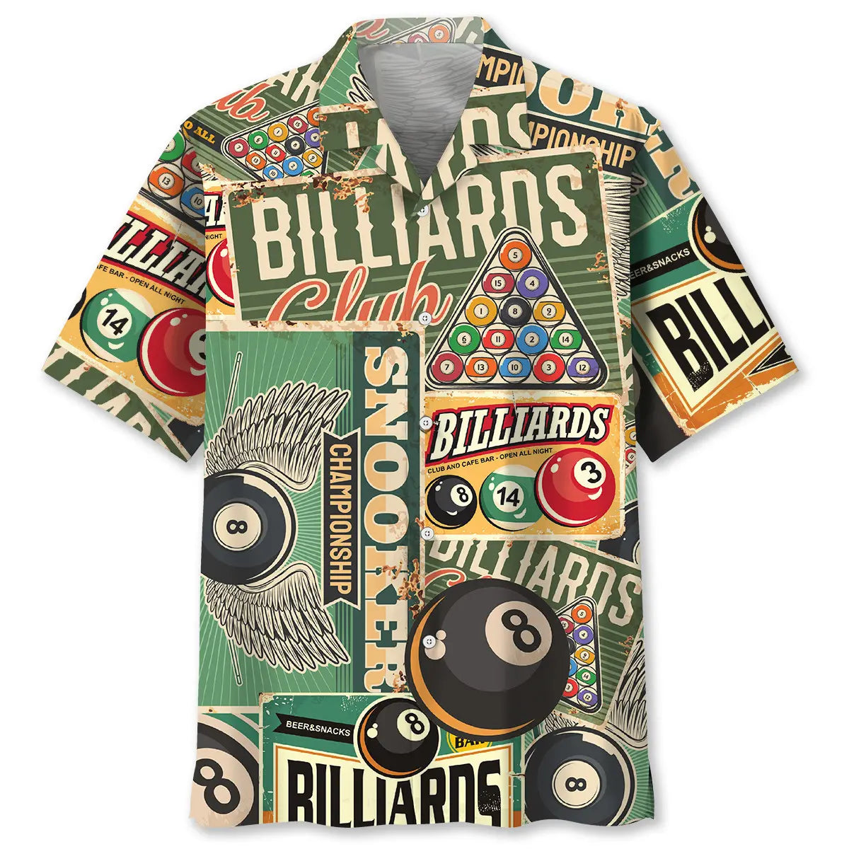 Retro Billiard Hawaiian Shirt For Beach Days, Weekend Events, And Thoughtful Gift Giving