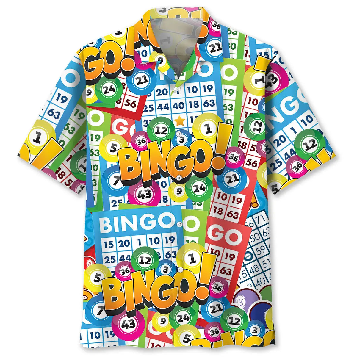 Retro Bingo Hawaiian Shirt For Tropical Holidays, Outdoor Gatherings, And Everyday Comfort