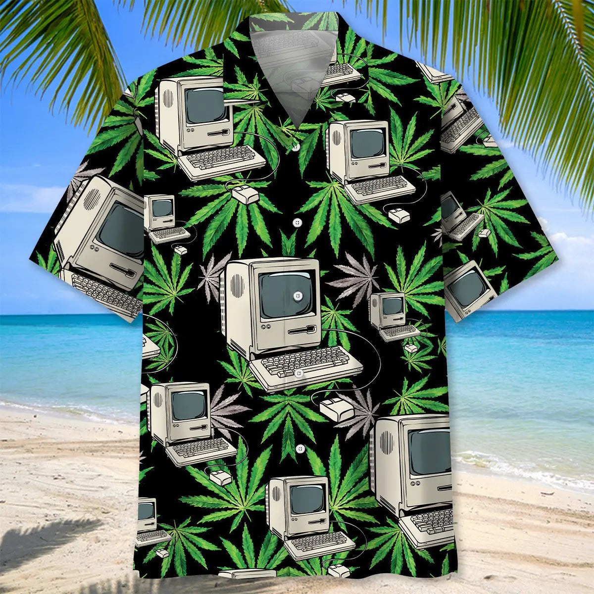 Retro Computer Hawaiian Shirt For Vacation Cruise And Travel Ready Style