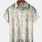 Retro Geometric Gradient Hawaiian Shirt For Resort Trips, Coastal Parties, And Warm Weather Style