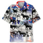 Retro Horse Harness Racing Hawaiian Shirt For Summer Vacation, Beach Travel, And Casual Wear
