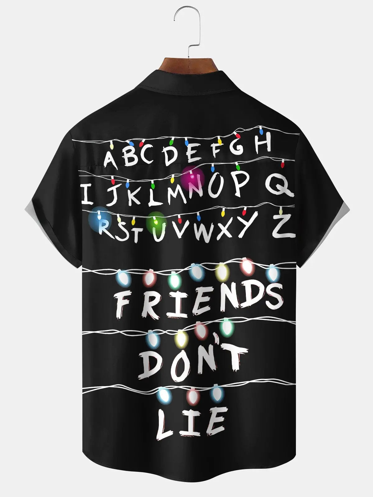 Retro Letters Light Friendship Hawaiian Shirt For Coastal Travel, Casual Events, And Comfortable Summer Wear