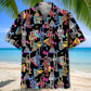 Retro Trumpet Hawaiian Shirt For Resort Trips, Coastal Parties, And Warm Weather Style