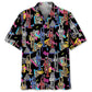Retro Trumpet Hawaiian Shirt For Resort Trips, Coastal Parties, And Warm Weather Style