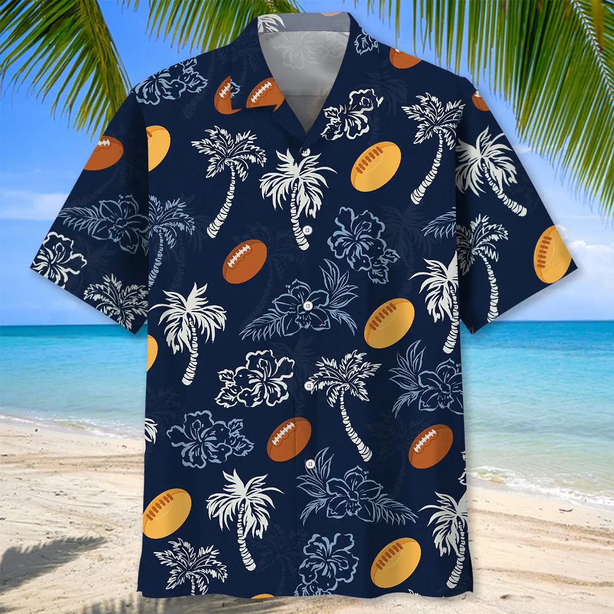 Rugby Blue Hibiscus Hawaiian Shirt For Relaxed Getaway And Thoughtful Gifting