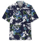 Rugby Blue Nature Hawaiian Shirt For Casual Weekend, Seasonal Celebration, And Summer Event Style