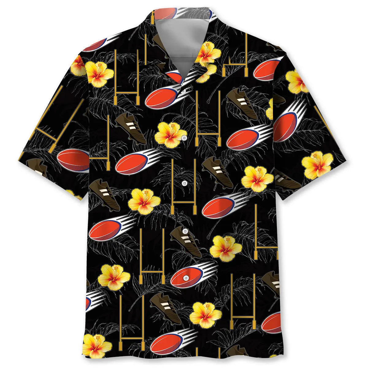 Hawaiian Shirt / Adults / S Rugby Goal Hawaiian Shirt