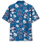 Tropical Rugby Blue Hawaiian Shirt For Active Holidays, Resort Trips, And Warm Weather Gatherings