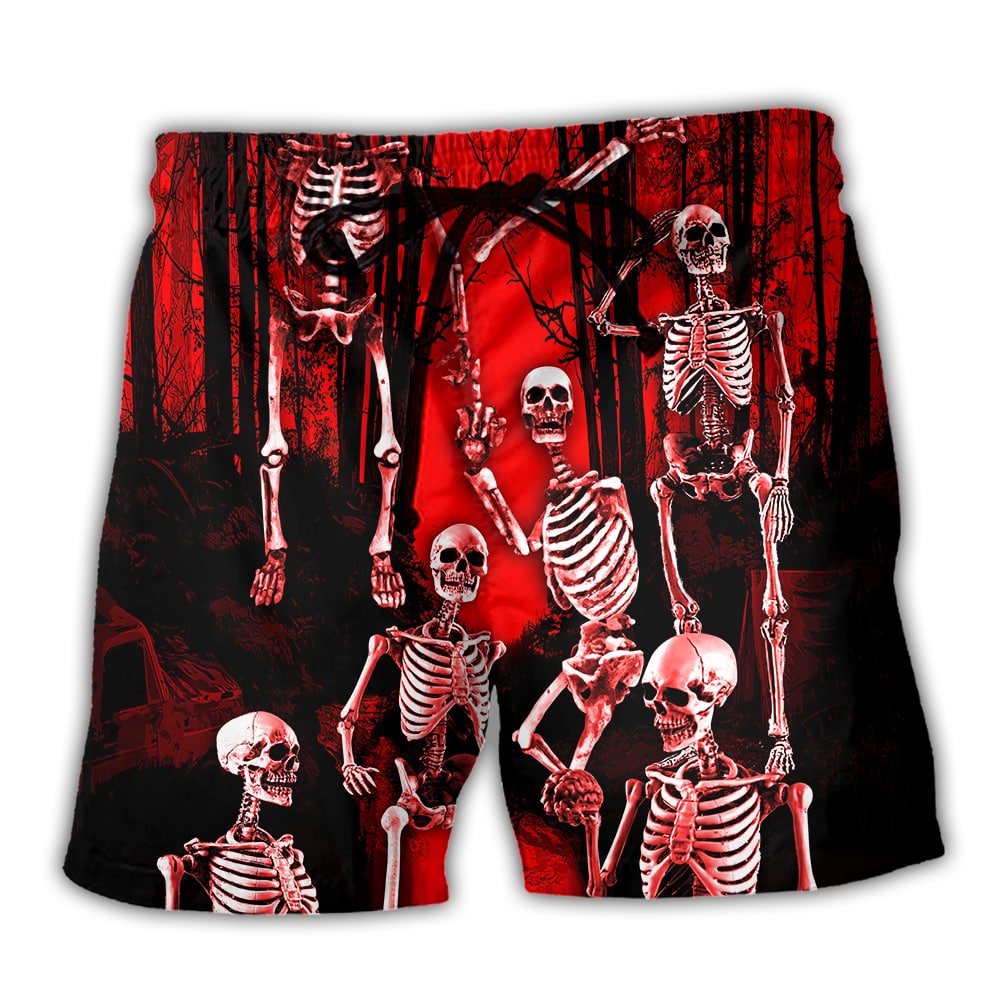 Skull Beach Shorts For Summer Vacations And Laid Back Styling