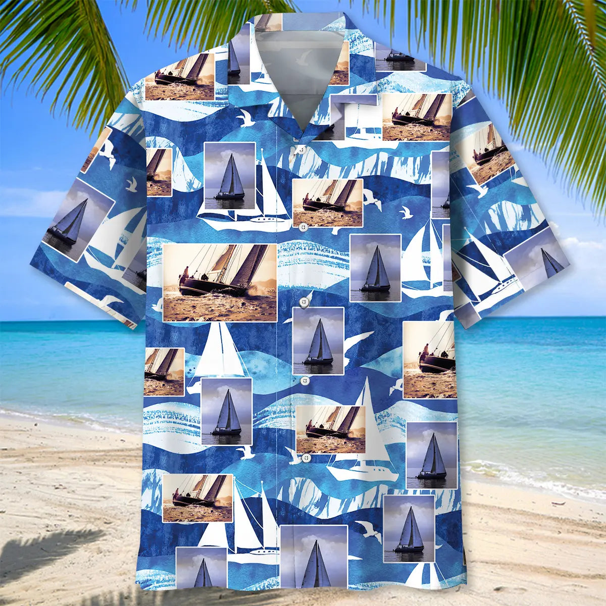 Sailboat Adventure Hawaiian Shirt For Island Vacations, Resort Wear, And Relaxed Seasonal Style