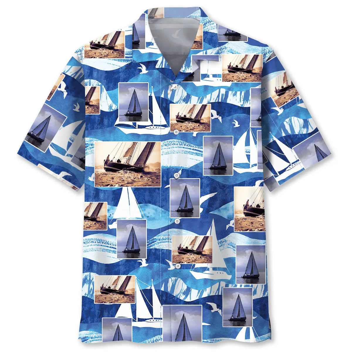 Sailboat Adventure Hawaiian Shirt For Island Vacations, Resort Wear, And Relaxed Seasonal Style