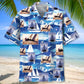 Vintage Sailing Hawaiian Shirt For Beach Days, Summer Outings, And Thoughtful Gift Giving