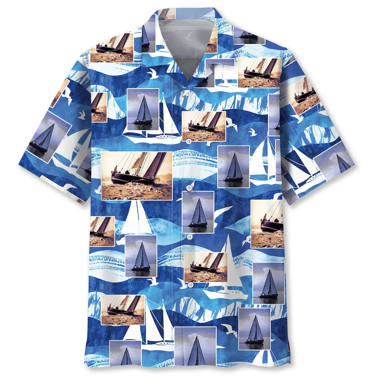 Vintage Sailing Hawaiian Shirt For Beach Days, Summer Outings, And Thoughtful Gift Giving