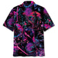Creative Neon Samurai Hawaiian Shirt For Mythic Art Lovers, Coastal Outings, And Thoughtful Gift Giving