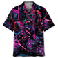 Creative Neon Samurai Hawaiian Shirt For Mythic Art Lovers, Coastal Outings, And Thoughtful Gift Giving
