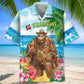 Sasquatch Poncho Beach Hawaiian Shirt For Coastal Travel, Casual Events, And Comfortable Summer Wear