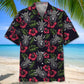 Spooky Skull Head Viking Warrior Hawaiian Shirt For Costume Parties, Summer Travel, And Distinctive Casual Wear