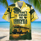 School Bus Drive Hawaiian Shirt For Summer Vacation, Beach Travel, And Casual Wear