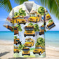 School Bus Hawaiian Shirt For Island Vacations, Resort Wear, And Relaxed Seasonal Style