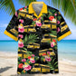 School Bus Nature Hawaiian Shirt For Tropical Holidays, Outdoor Gatherings, And Everyday Comfort