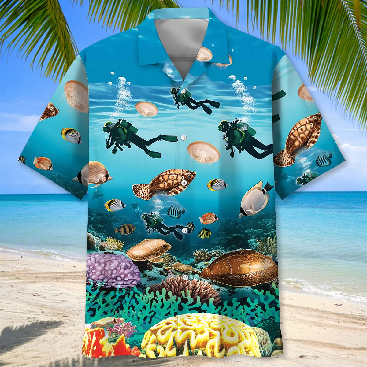 Scuba Diving Adventure Hawaiian Shirt