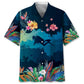 Tropical Scuba Diving Beach Hawaiian Shirt For Tropical Holidays, Outdoor Gatherings, And Everyday Comfort