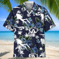 Scuba Diving Blue Nature Hawaiian Shirt For Tropical Holidays, Outdoor Gatherings, And Everyday Comfort