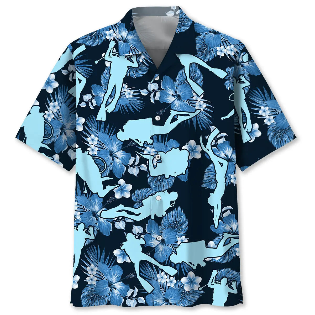 Scuba Diving Blue Nature Hawaiian Shirt For Beach Days, Summer Outings, And Thoughtful Gift Giving