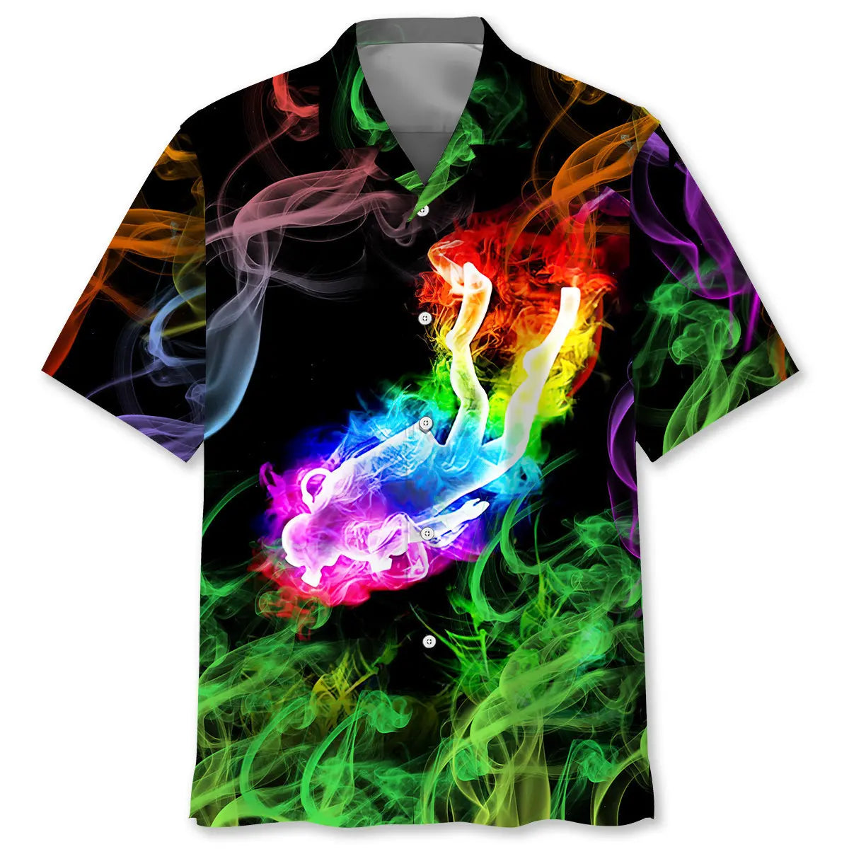 Colorful Scuba Diving Hawaiian Shirt For Coastal Travel, Casual Events, And Comfortable Summer Wear