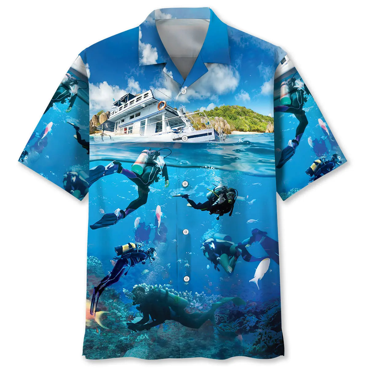 Scuba Diving Cruise Vacation Hawaiian Shirt For Beach Days, Summer Outings, And Thoughtful Gift Giving